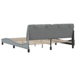 vidaXL Cadre de lit sans matelas gris clair 180x200 cm tissu