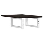 vidaXL Étagère de vasque murale acier et bois de chêne massif