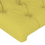 vidaXL Tête de lit à LED Vert 144x7x78/88 cm Tissu