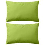 vidaXL Oreiller d'extérieur lot de 2 60 x 40 cm Vert pomme