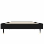 vidaXL Cadre de lit sans matelas noir 75x190 cm bois ingénierie