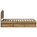 vidaXL Cadre de lit Chêne artisan 75 x 190 cm Pin massif