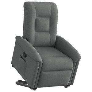 vidaXL Fauteuil inclinable Gris foncé Tissu