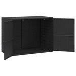 vidaXL Armoire de rangement de jardin Noir 100x55 5x80 cm Résine tressée