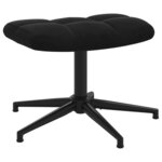 vidaXL Chaise de relaxation avec tabouret Noir Velours