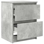 vidaXL Meuble TV gris béton 40x35x54 cm bois d'ingénierie