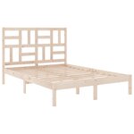 vidaXL Cadre de lit sans matelas bois massif 140x190 cm