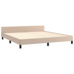vidaXL Cadre de lit avec tête de lit sans matelas cappuccino 180x200cm