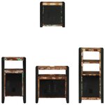 vidaXL Ensemble de mobilier de salle de bain avec étagère avec stockage avec porte 4 Pièces
