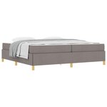 vidaXL Cadre de lit avec matelas Taupe 200 x 200 cm tissu