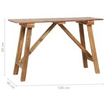 vidaXL Table console 130x40x80 cm bois de récupération mélangé