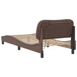 vidaXL Cadre de lit avec LED sans matelas Hvar marron 90x190 cm