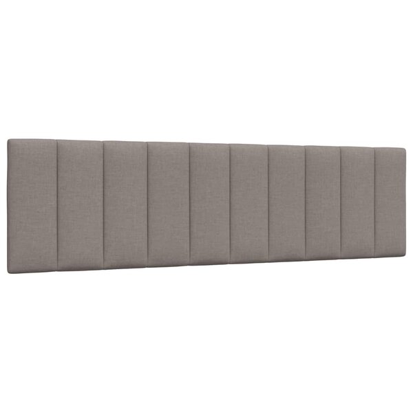 vidaXL Coussin de tête de lit taupe 180 cm tissu