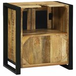 vidaXL Cabinet pour lavabo avec porte Marron Bois de manguier massif