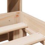 vidaXL Lit bibliothèque sans matelas 140x200 cm bois massif de pin