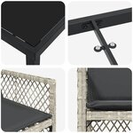 vidaXL Ensemble de salle à manger pour jardin 5 Pièces Gris clair