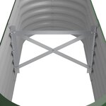 vidaXL Lit surélevé de jardin Acier galvanisé 114x40x36 cm Vert