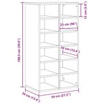 vidaXL Étagère à chaussures chêne artisanal bois d'ingénierie