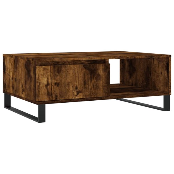 vidaXL Table basse chêne fumé 90x60x35 cm bois d'ingénierie