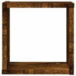 vidaXL Étagères Murales avec étagère 4 Pièces Chêne fumé 26 x 15 x 26 cm