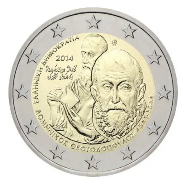2 euros commémorative Grèce 2014 - El Greco.
