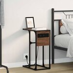 vidaXL Table de chevet Chêne marron Bois d'ingénierie