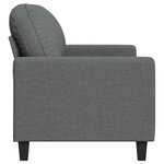 vidaXL Canapé à 2 places Gris foncé 120 cm Tissu