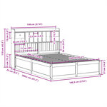 vidaXL Cadre de lit sans matelas 140x200 cm bois massif de pin