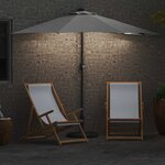 vidaXL Parasol de jardin demi Couleur sable 294 x 150 x 224 cm tissu