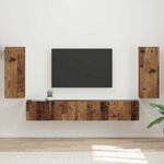 vidaXL Ensemble meuble TV 4 Pièces Bois ancien Bois d'ingénierie