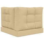 vidaXL Coussin de canapé d'extérieur 3 Pièces Beige Polyester
