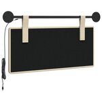 vidaXL Tête de lit suspendue Avec lumière LED Crème Tissu