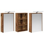 vidaXL Ensemble de Meubles de Salle de Bain 3 Pièces 126 x 16 x 62.5 cm