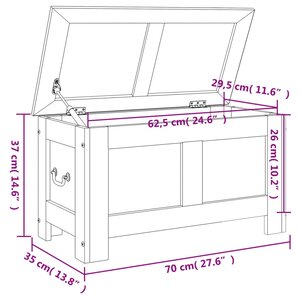 vidaXL Coffre de rangement avec couvercle marron bois massif d'acacia