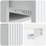 vidaXL Cabinet de chevet mural avec tiroir Blanc 49 x 34 5 x 20 cm