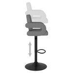 vidaXL Tabourets de bar lot de 2 gris clair tissu