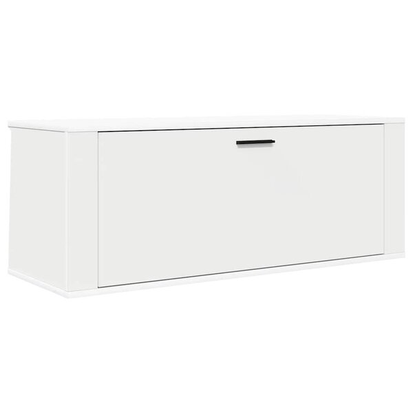 vidaXL Armoire à chaussures murale Blanc 100x35x38cm Bois d'ingénierie