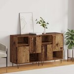 vidaXL Buffet 2 Pièces Bois ancien 60 x 35 x 70 cm