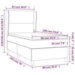 vidaXL Sommier à lattes de lit et matelas Gris foncé 90x190 cm Tissu