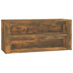 vidaXL Étagère à chaussures Chêne fumé 100x35x45 cm Bois d'ingénierie