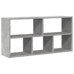 vidaXL Étagère murale gris béton 100x25x50 cm bois d'ingénierie