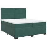 vidaXL Sommier à lattes de lit et matelas Vert foncé 200x200cm Velours