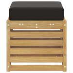 vidaXL Banc de Jardin Bois d'Acacia Massif Blanc