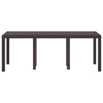 vidaXL Table de Jardin Marron 200 x 100 x 73 cm polyrotin