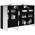 vidaXL Armoire Miroir de Salle de Bain Chêne noir 100 x 14 5 x 70 cm