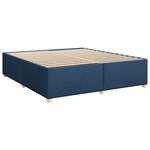 vidaXL Sommier à lattes de lit avec matelas Bleu 200x200 cm Tissu