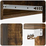 vidaXL Table d'appoint murale Chêne fumé 87 5 x 34 5 x 17 cm