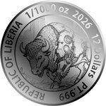 Pièce de monnaie en Platine 12 Dollars g 0.031 (1/1000 oz) Millésime 2026 AMERICAN BISON (PRÉCOMMANDE)