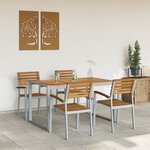vidaXL Ensemble de salle à manger de jardin 5 pièces en bois massif d'acacia et métal