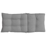 vidaXL Coussins de chaise à dossier haut lot de 6 gris tissu oxford